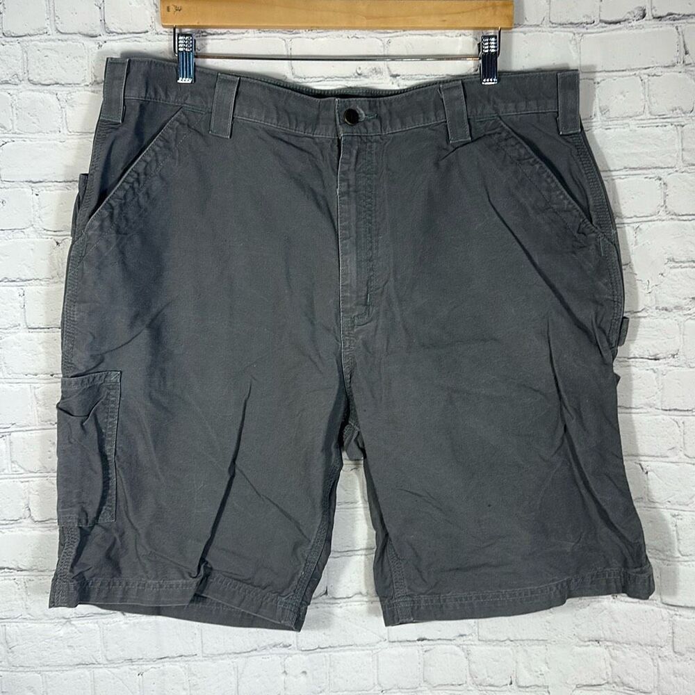 Carhartt Mens Gray‎ original Fit Cargo Carpenter Shorts size 40 Cotton